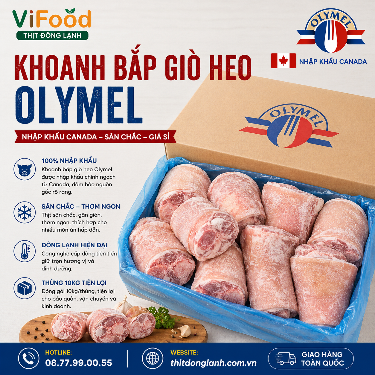 Khoanh Bắp Giò Heo Olymel Giá Sỉ